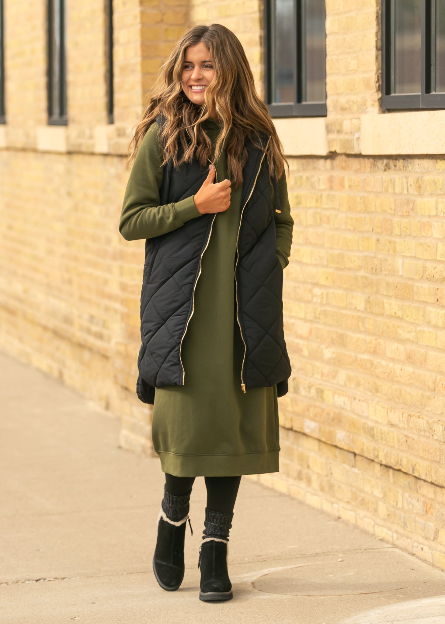 Scout Long Hooded Sweatshirt Dress IC Dresses