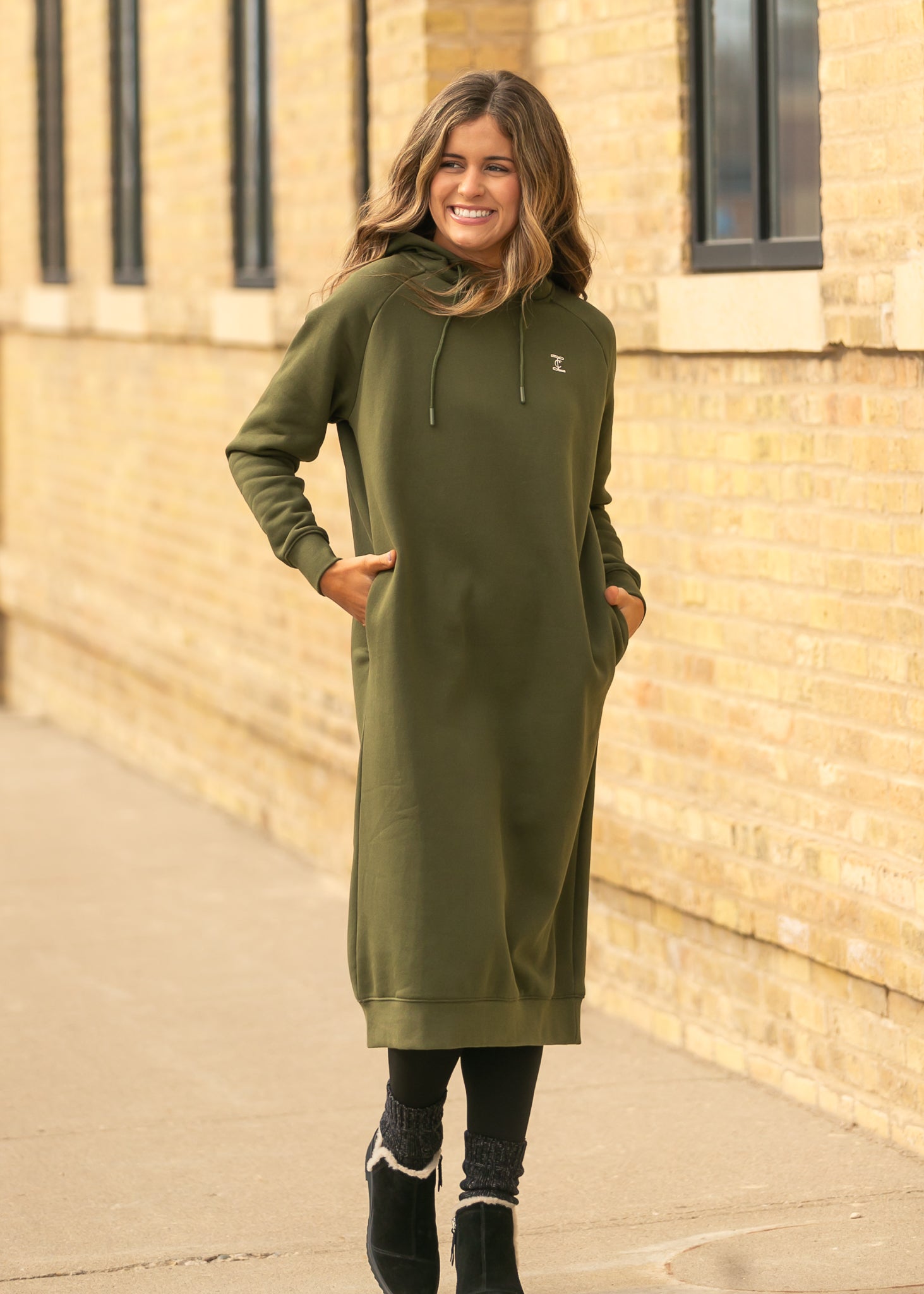 Scout Long Hooded Sweatshirt Dress IC Dresses
