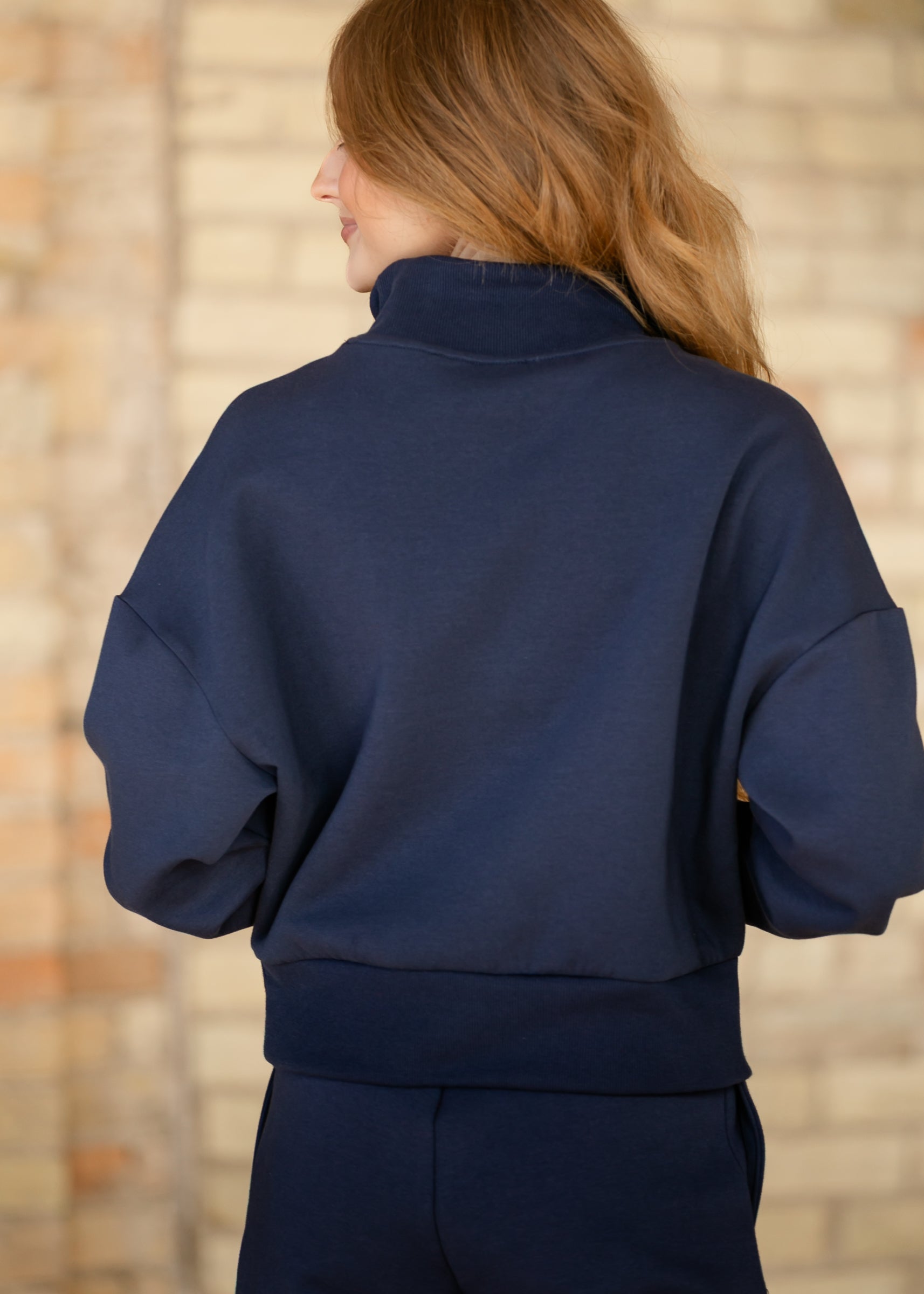 Seanni Soft Knit Quarter Zip Top FF Tops
