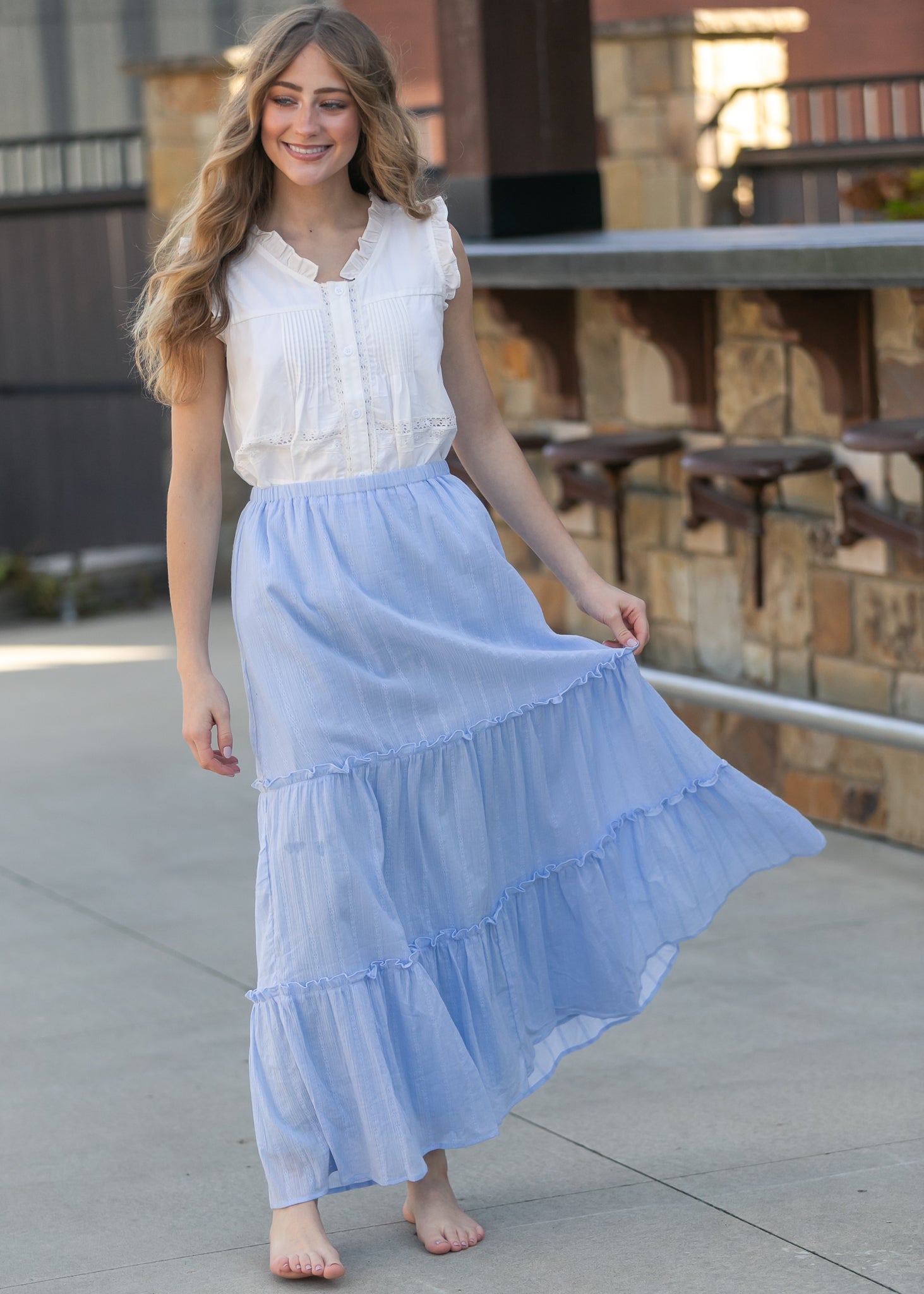 cotton full skirt dress Cotton Full Skirt in Skirts