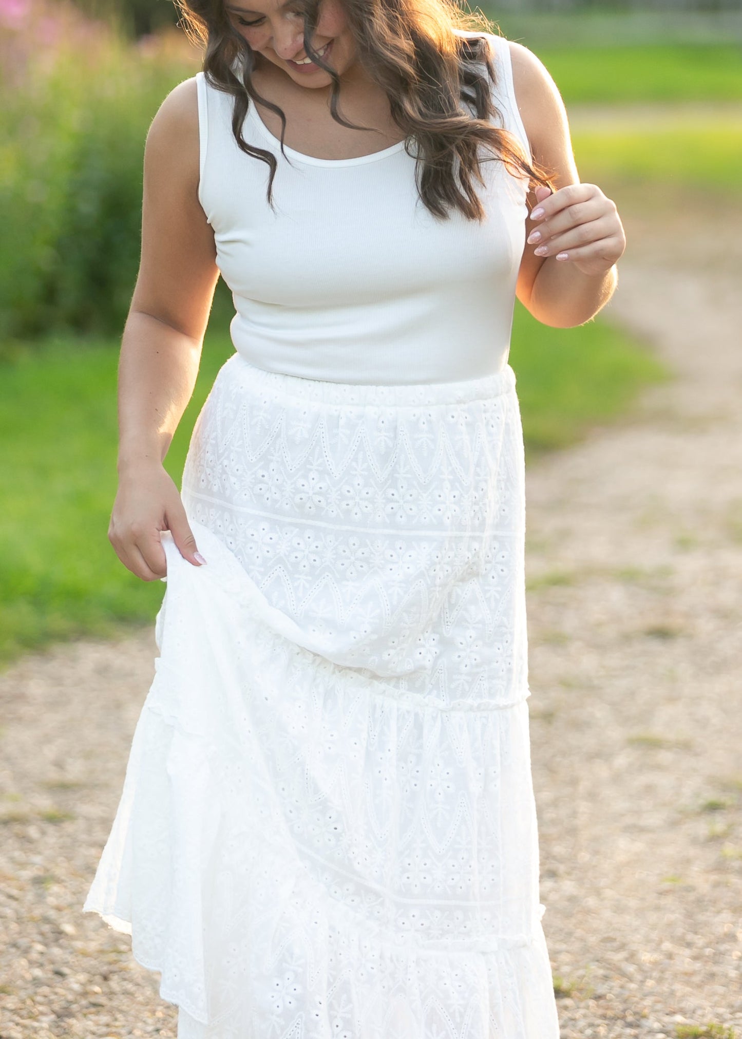 Serena Eyelet Maxi Dress IC Dresses