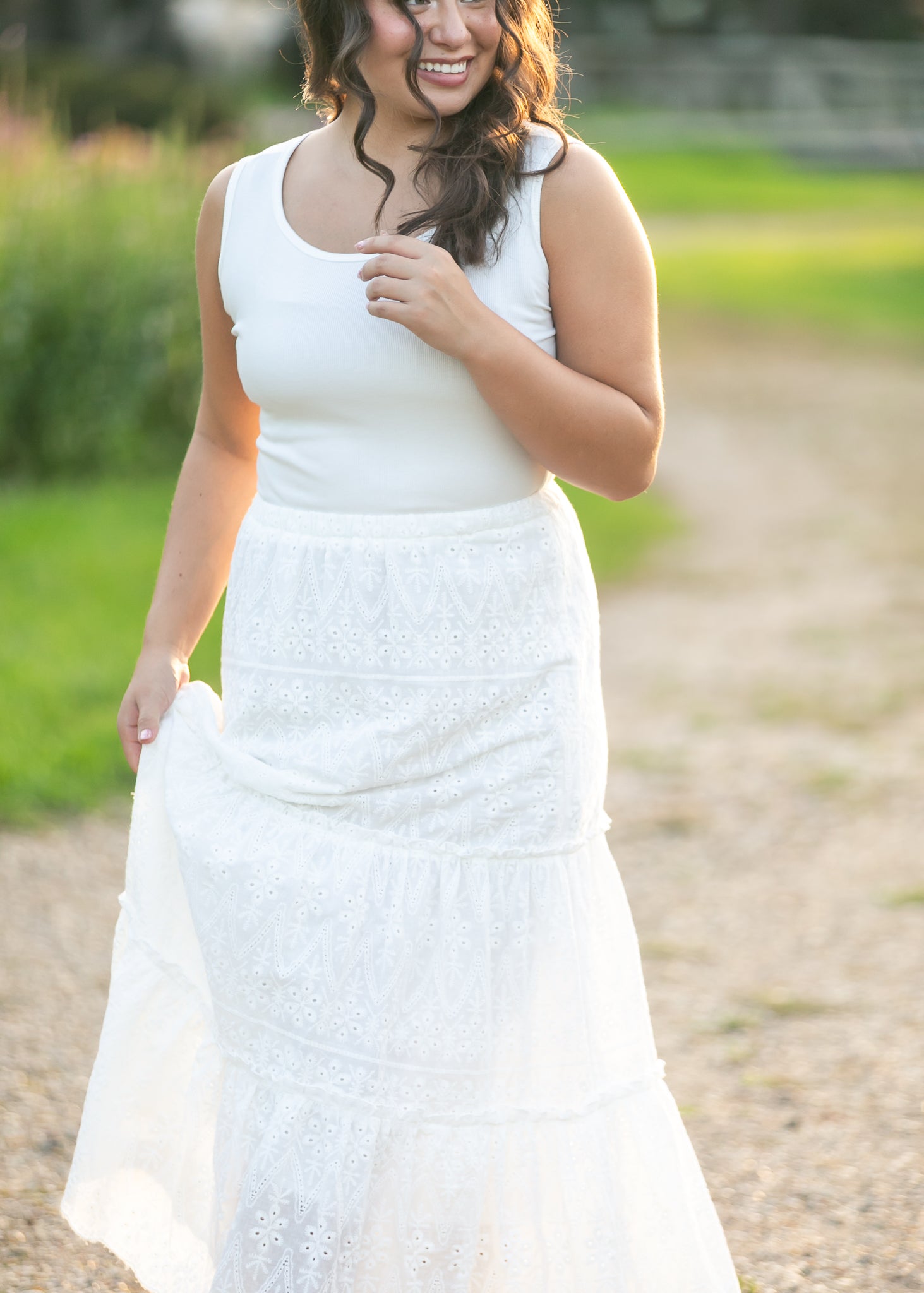 Serena Eyelet Maxi Dress IC Dresses