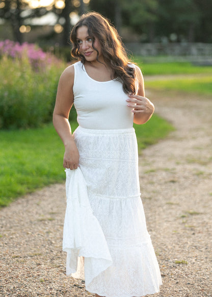 Serena Eyelet Maxi Dress IC Dresses