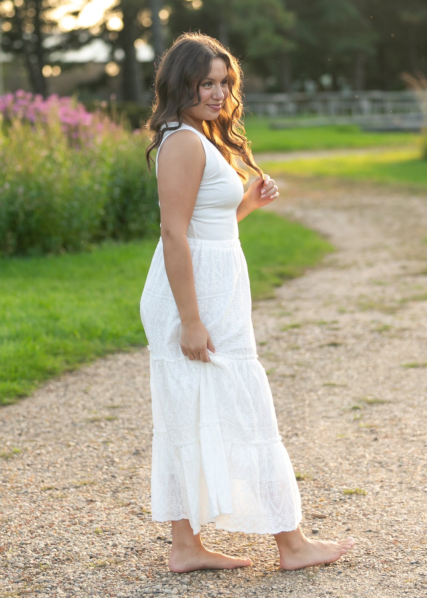 Serena Eyelet Maxi Dress IC Dresses