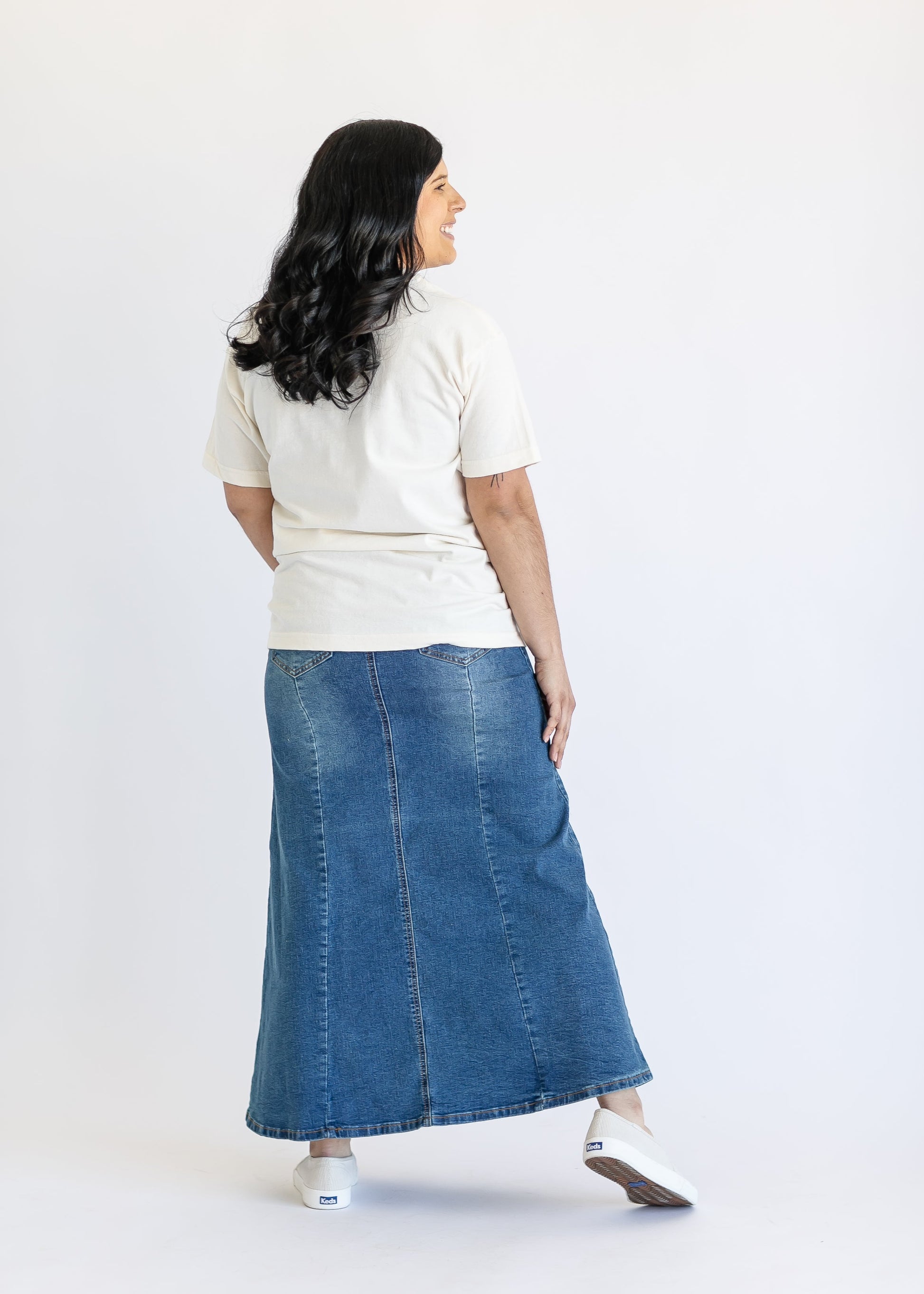 Shayla Maternity Denim Maxi Skirt IC Skirts