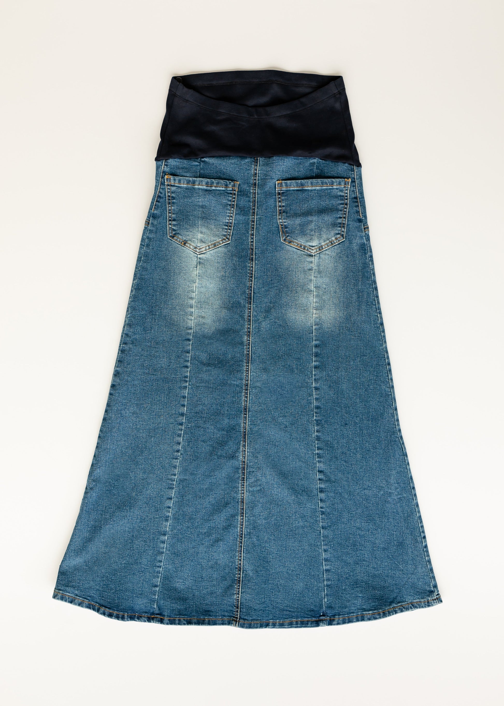 Shayla Maternity Denim Maxi Skirt Skirts