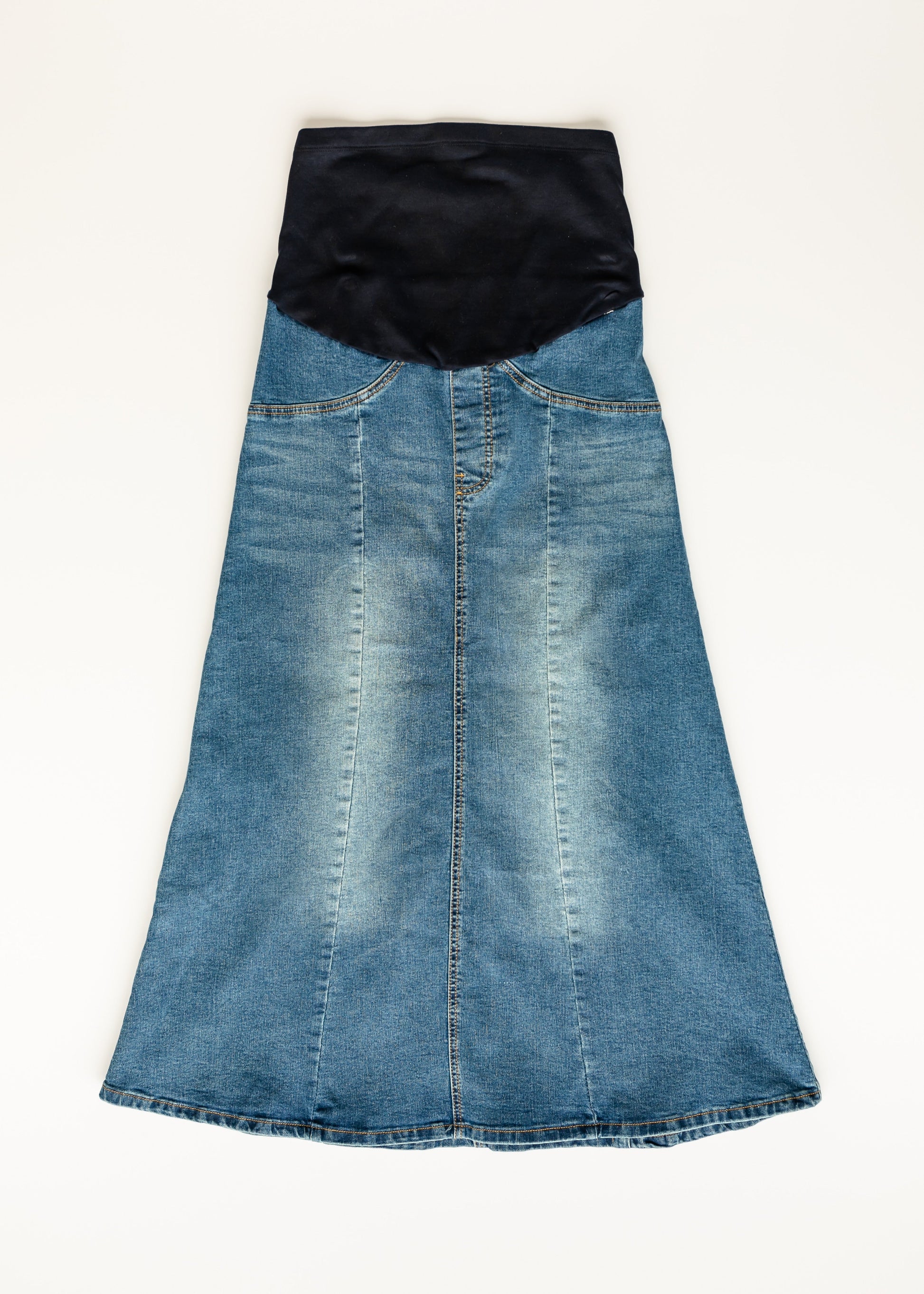 Shayla Maternity Denim Maxi Skirt Skirts