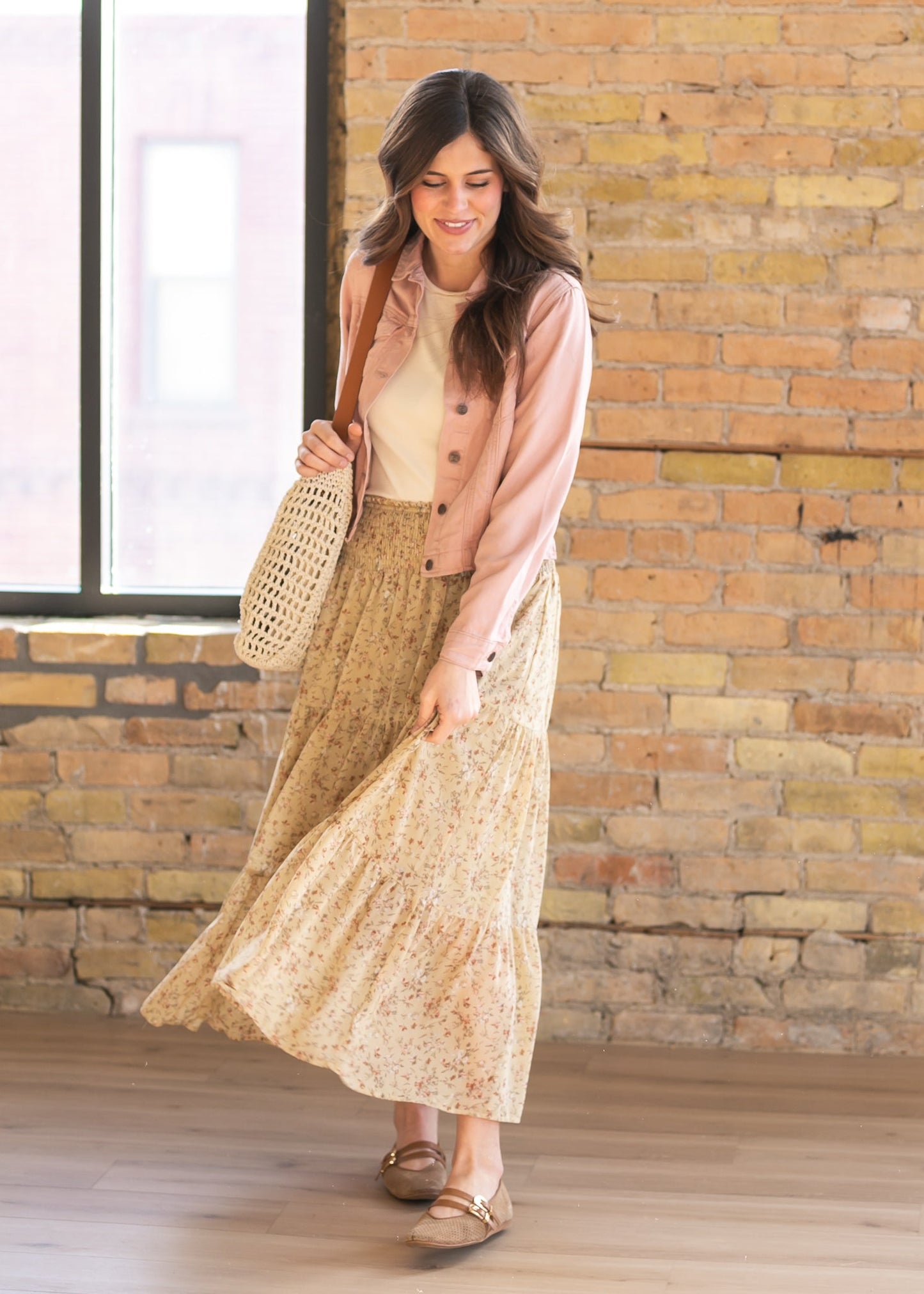 Shea Blush Lightweight Denim Jacket IC Layering Essentials