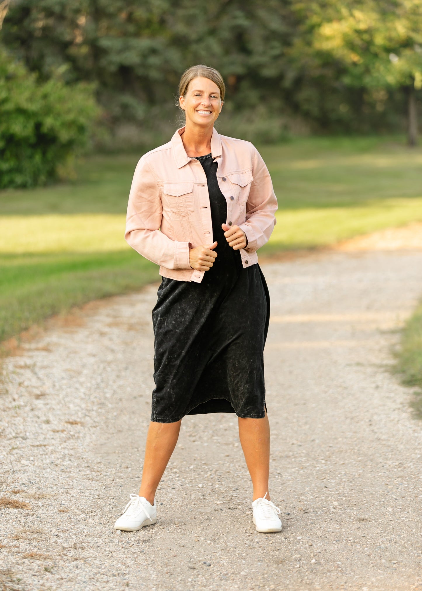 Shea Blush Lightweight Denim Jacket IC Layering Essentials XS