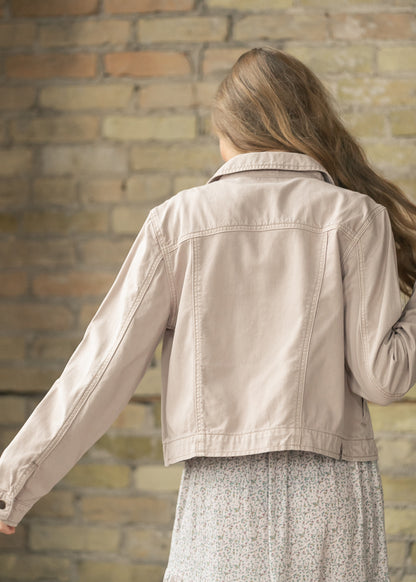 Shea Dusty Pink Lightweight Denim Jacket IC Layering Essentials