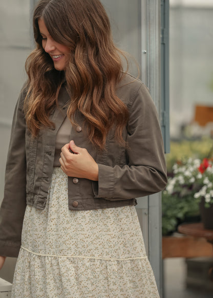 Shea Espresso Lightweight Denim Jacket IC Layering Essentials
