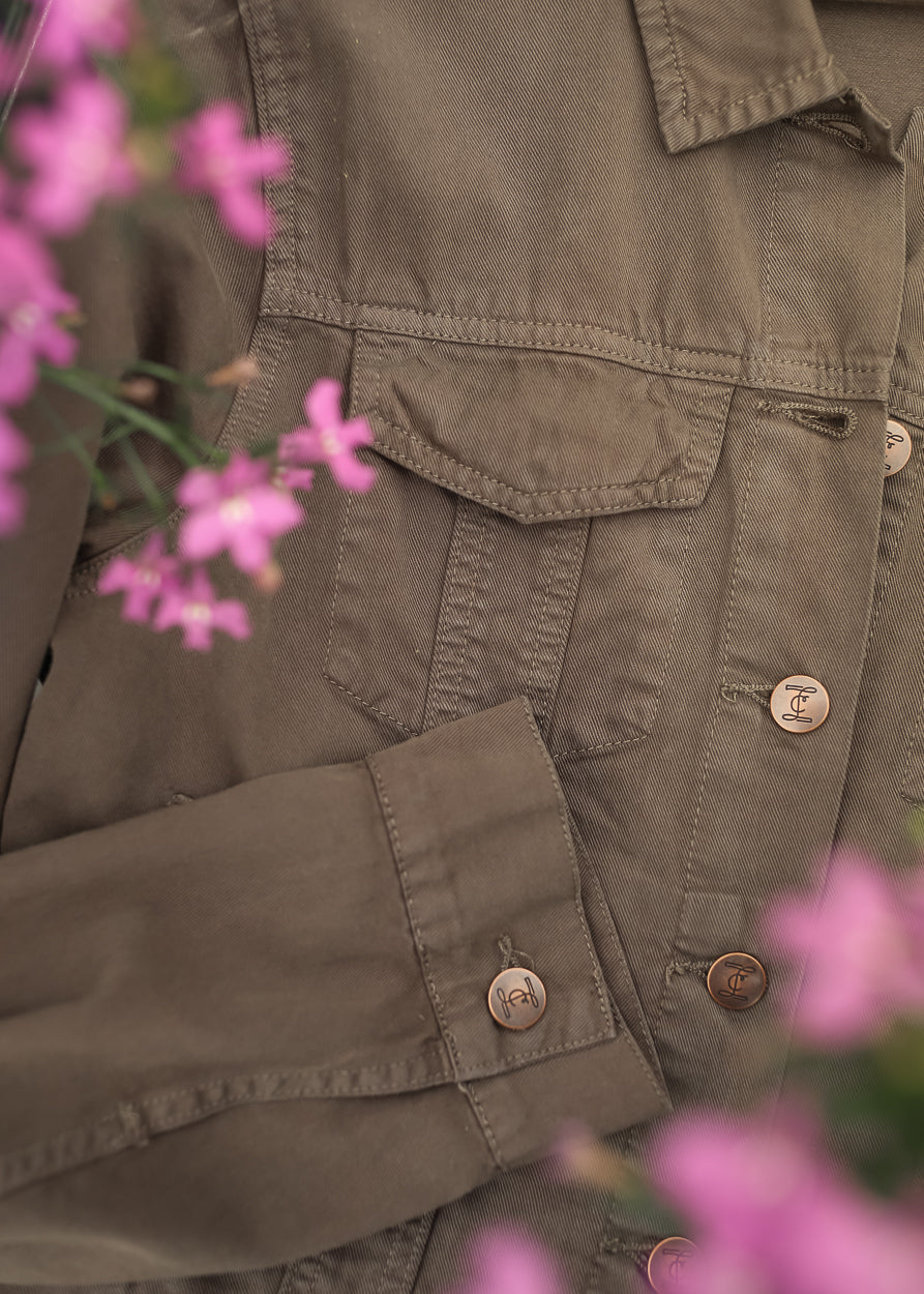 Shea Espresso Lightweight Denim Jacket IC Layering Essentials