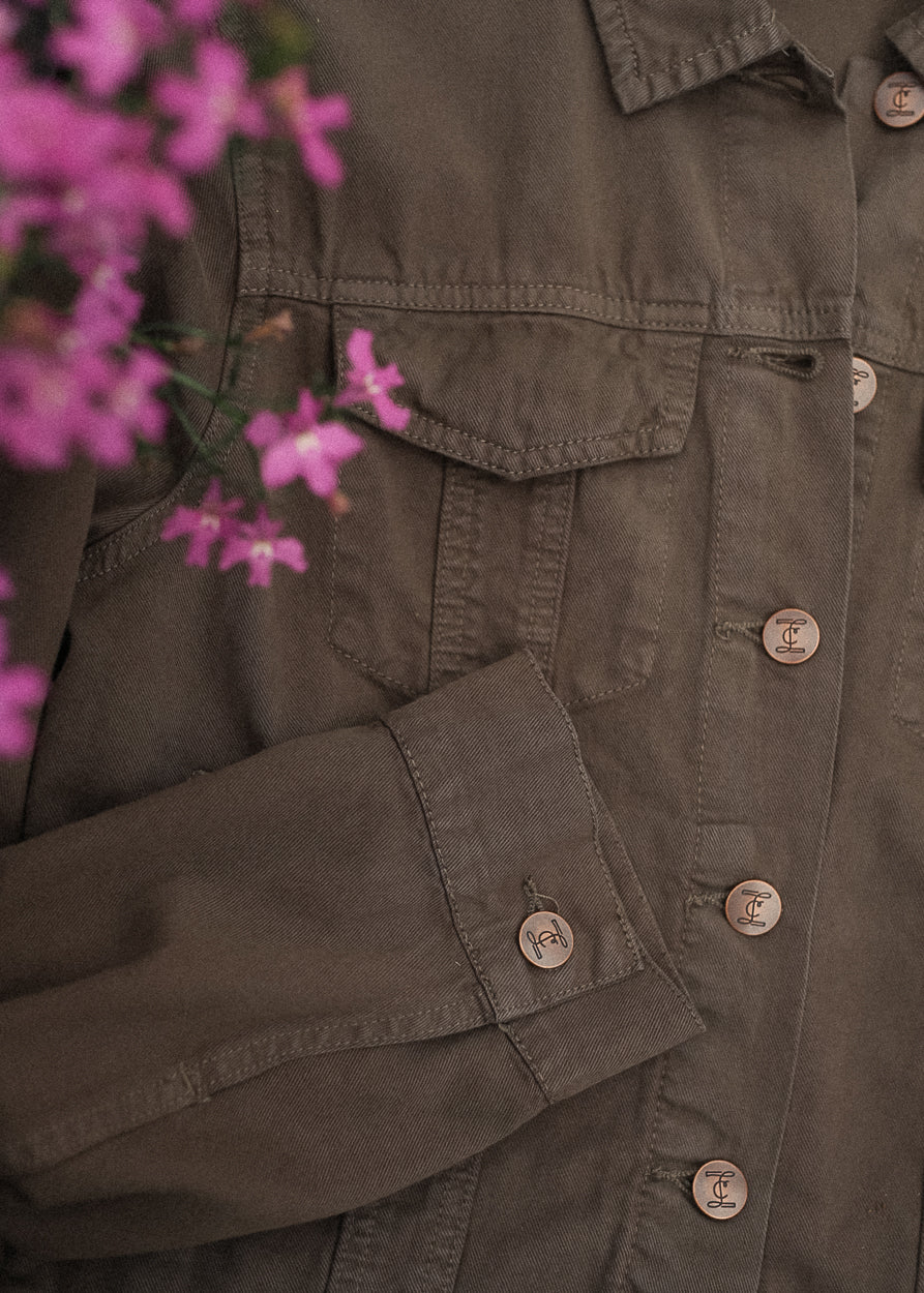 Shea Espresso Lightweight Denim Jacket IC Layering Essentials
