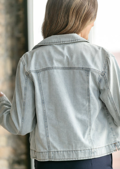 Shea Light Wash Lightweight Denim Jacket IC Layering Essentials