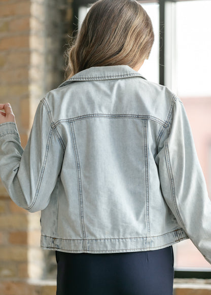 Shea Light Wash Lightweight Denim Jacket IC Layering Essentials