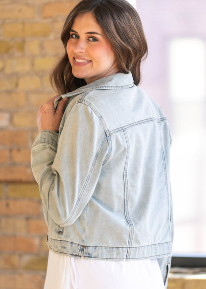 Shea Light Wash Lightweight Denim Jacket IC Layering Essentials