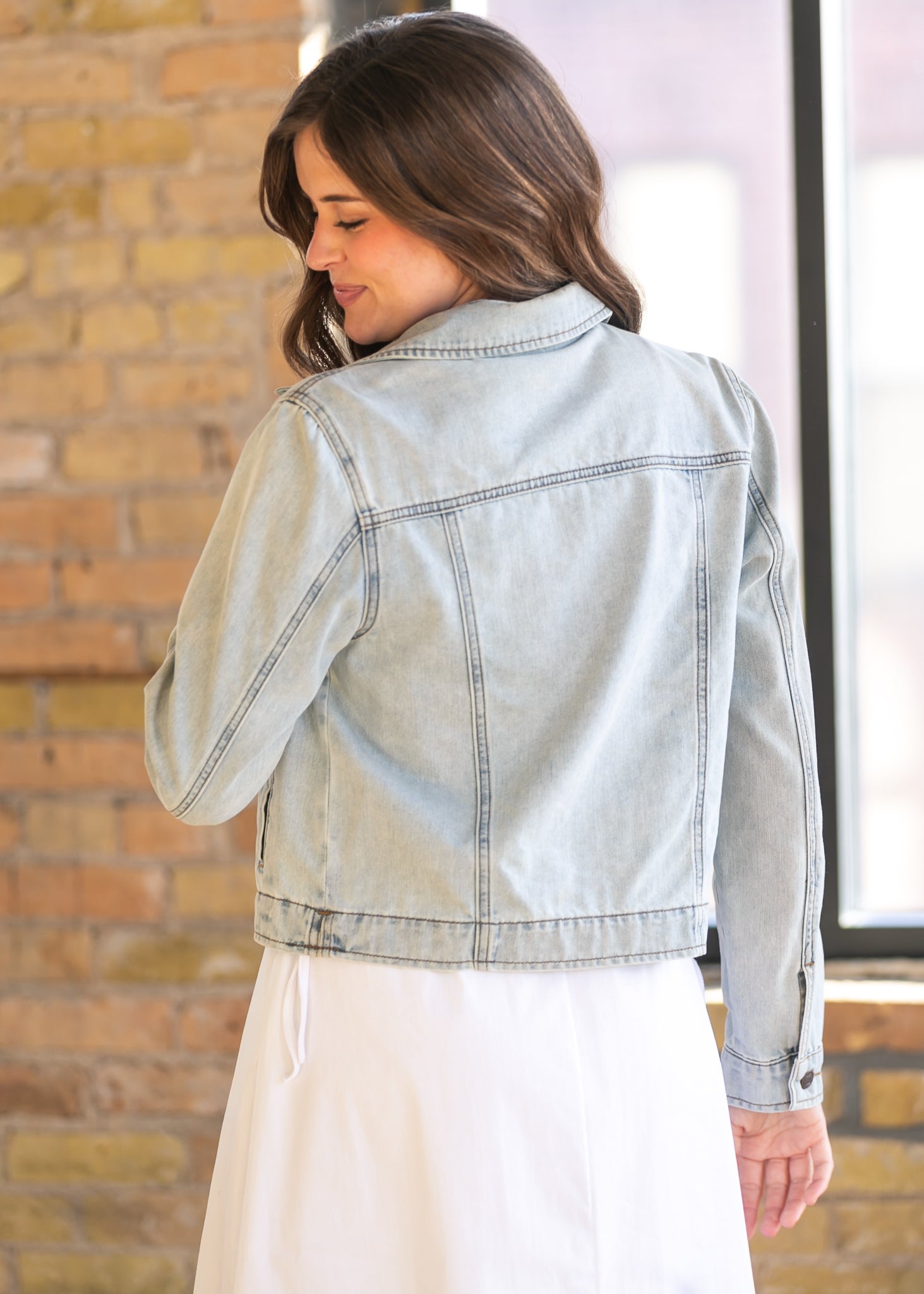 Shea Light Wash Lightweight Denim Jacket IC Layering Essentials