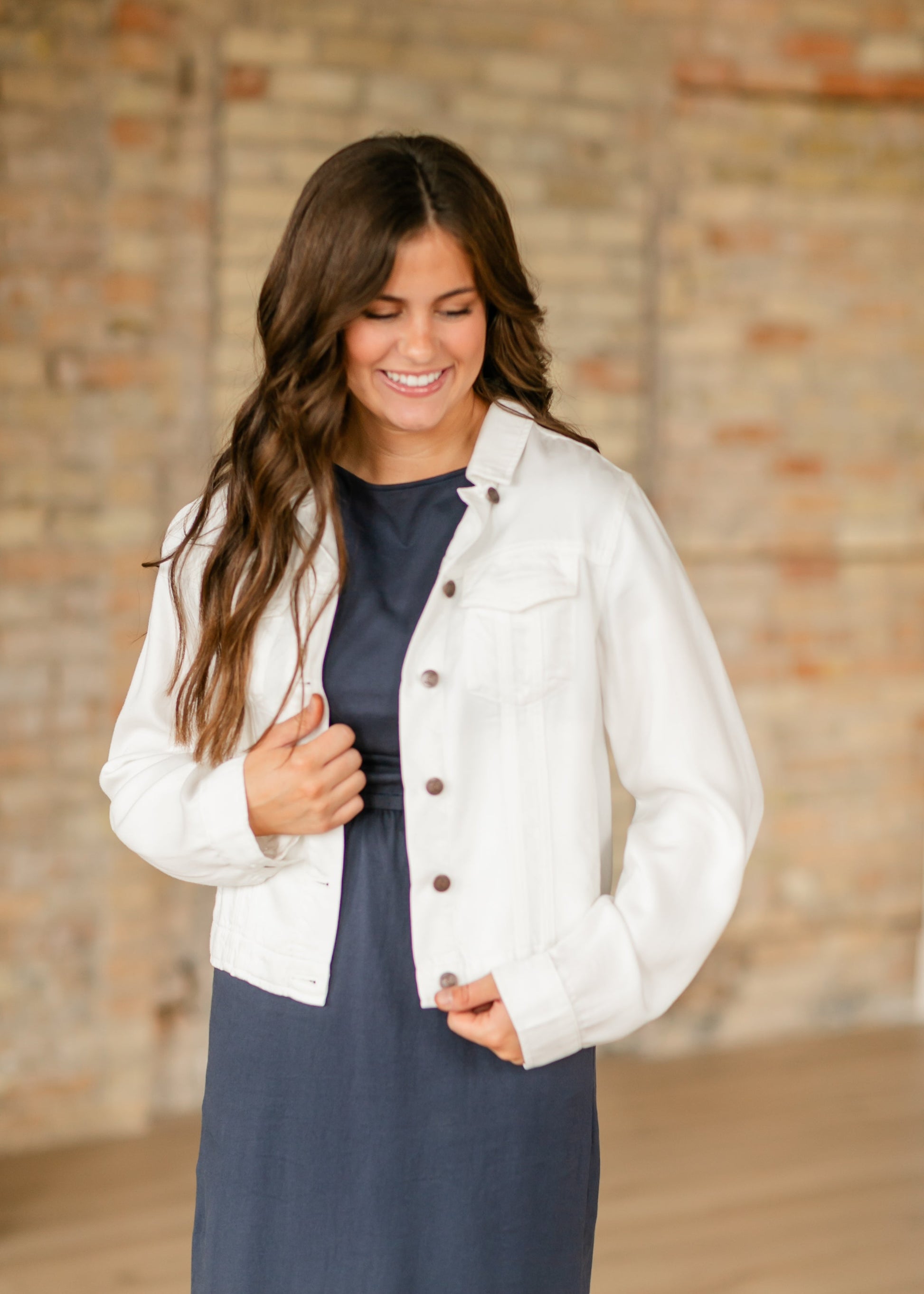 Shea White Lightweight Denim Jacket IC Layering Essentials