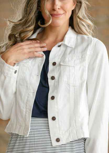 Shea White Lightweight Denim Jacket IC Layering Essentials