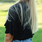 Sheer Knit Ruffle Sleeve Top Tops
