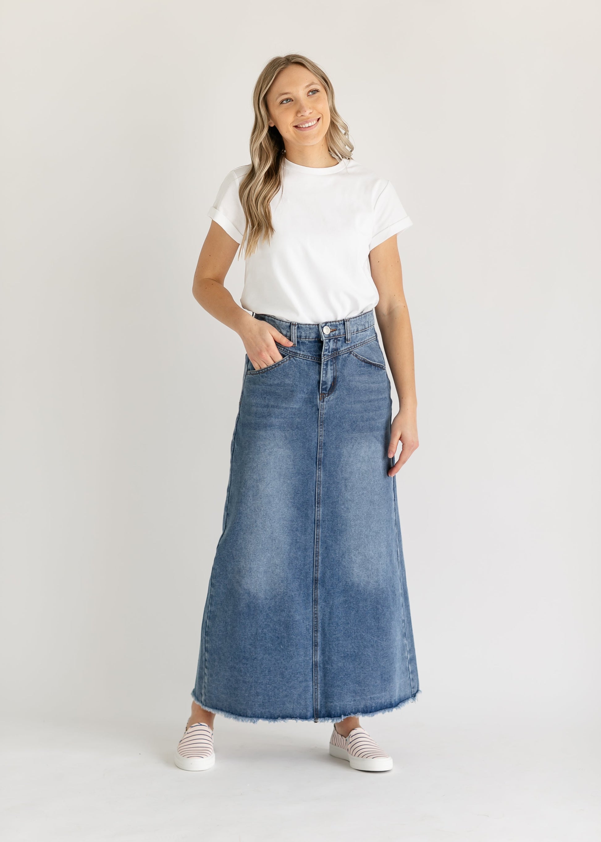 Shenoa Maxi Denim Skirt IC Skirts