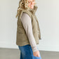 Sherpa Full Zip Puffer Vest FF Tops