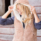 Sherpa Hooded Zip Up Vest - FINAL SALE Tops