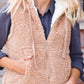 Sherpa Hooded Zip Up Vest - FINAL SALE Tops