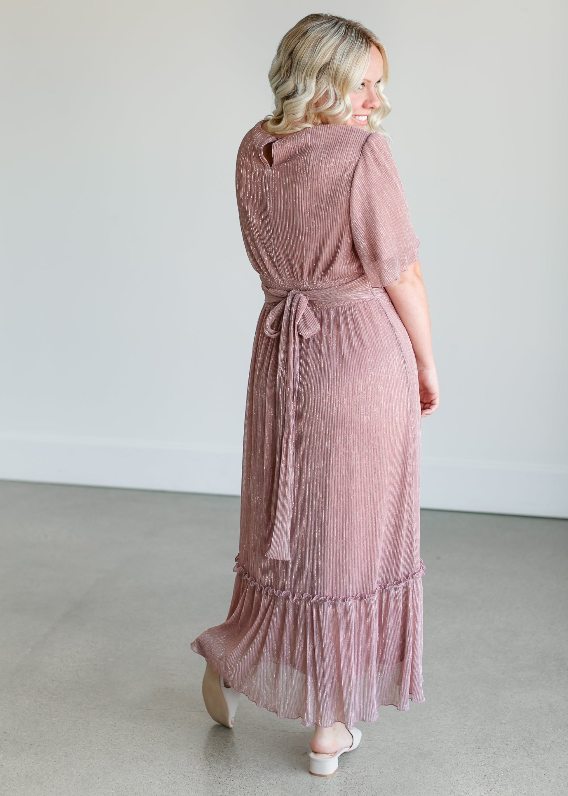 Shimmery Crinkle Maxi Dress FF Dresses