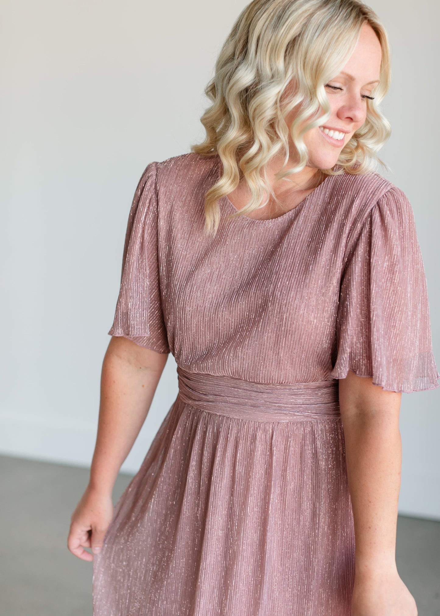 Shimmery Crinkle Maxi Dress FF Dresses
