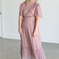 Shimmery Crinkle Maxi Dress FF Dresses Blush / S