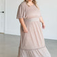 Shimmery Crinkle Maxi Dress FF Dresses Champagne / S