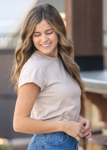 Short Sleeve Essential Basic T-shirt IC Tops