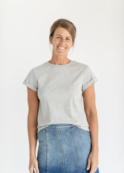 Short Sleeve Essential Basic Tee IC Tops Heather Gray / XS