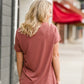 Short Sleeve Front Knot Top - FINAL SALE Tops