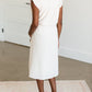 Short Sleeve Lined Tie Waist Midi Dress - FINAL SALE Dresses