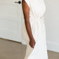 Short Sleeve Lined Tie Waist Midi Dress - FINAL SALE Dresses