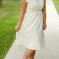 Short Sleeve Lined Tie Waist Midi Dress - FINAL SALE Dresses