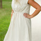 Short Sleeve Lined Tie Waist Midi Dress - FINAL SALE Dresses