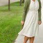 Short Sleeve Lined Tie Waist Midi Dress - FINAL SALE Dresses