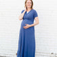 Short Sleeve Pocket Maxi Dress-FINAL SALE Dresses