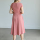 Short Sleeve Ribbed A-Line Midi Dress Dresses