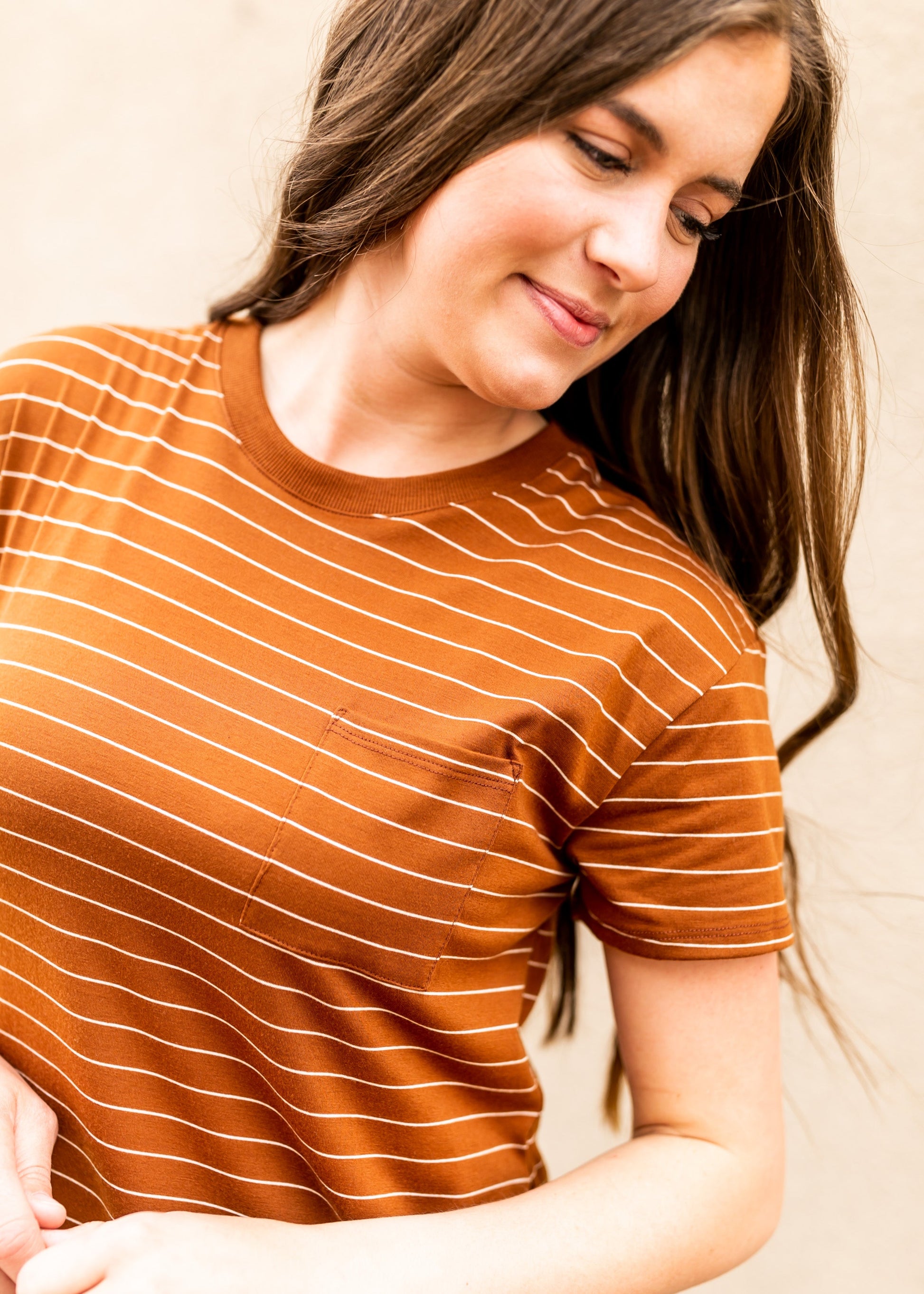 Short Sleeve Striped T-shirt Midi Dress Dresses