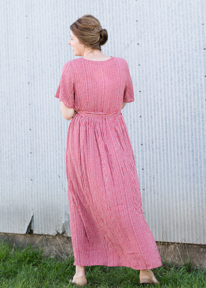 Short Sleeve Wrap Maxi Dress - FINAL SALE Dresses