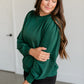 Shoulder Pintuck Crewneck Sweatshirt FF Tops