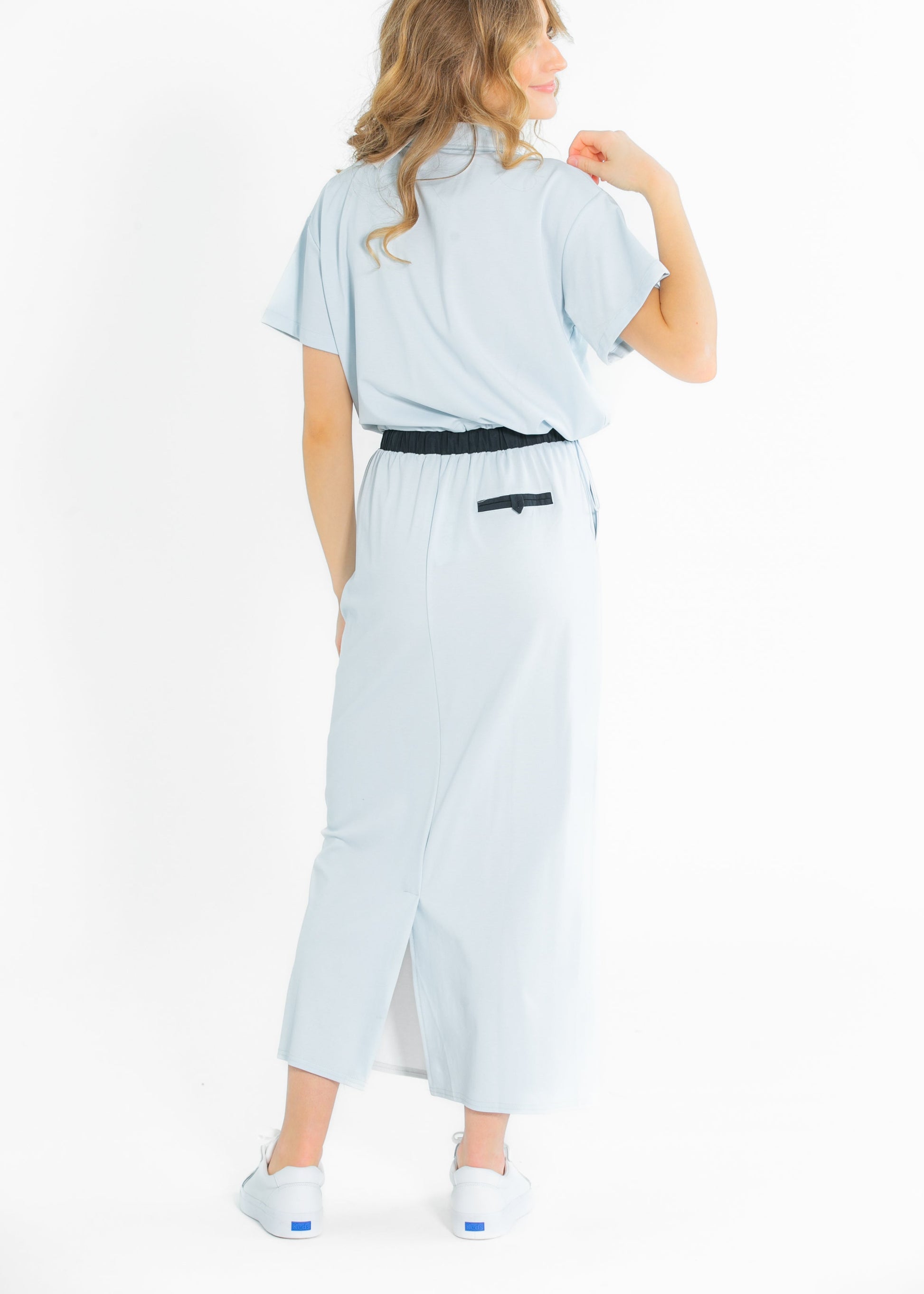 Showed Up Drawstring Midi Skirt FF Skirts