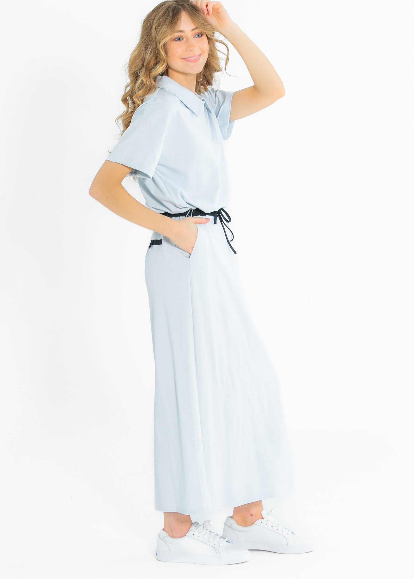 Showed Up Drawstring Midi Skirt FF Skirts