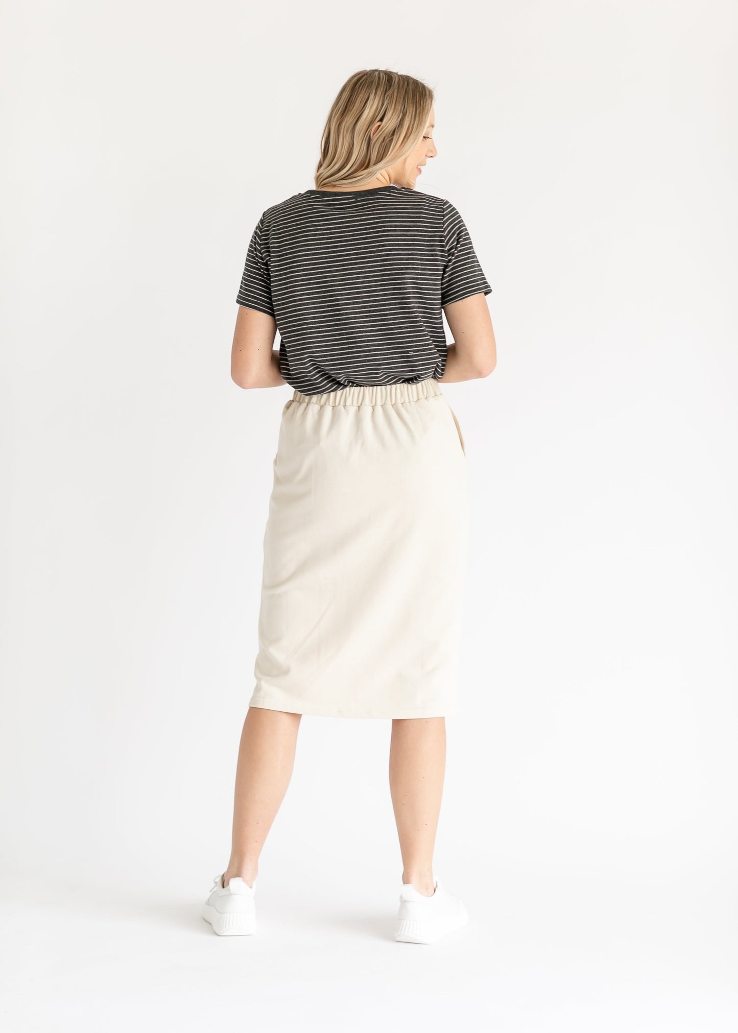 Side Pocket Knit Midi Skirt FF Skirts