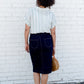 Side Tie Striped Button Up Top - FINAL SALE Tops