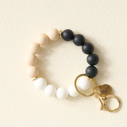 Silicone Beaded Keychain Wristlet Gifts